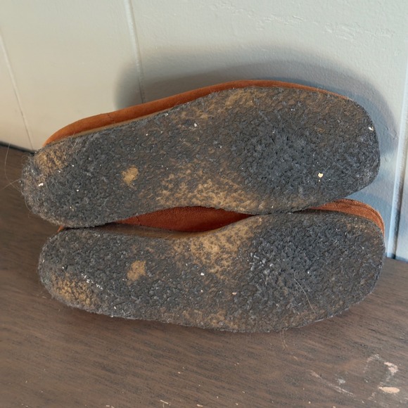 Clarks Originals Wallabee Style Shoes Men 7 Suede Crepe Sole Moc Toe Rust Brown - Picture 7 of 9